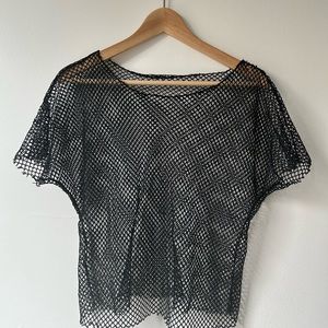 Vintage  black Mesh T Shirt size M